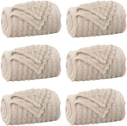 vidaXL Ριχτάρι Πολυθρόνας Fleece 150x130εκ. Μπεζ