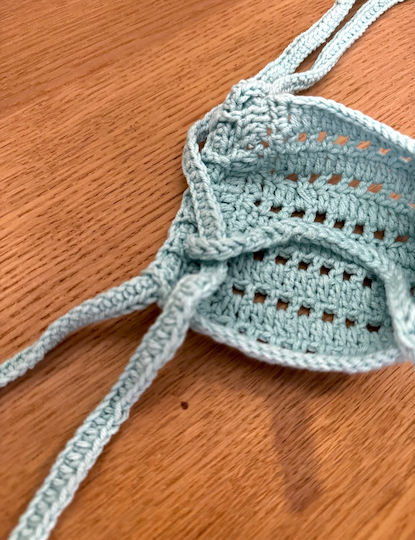 Men And Underwear Plexis Wear Crochet Ανδρικό Sexy String Γαλάζιο