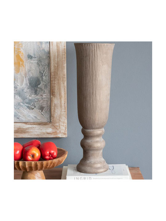 Artekko Decorative Vase Candia Brown 17.5x17.5x56.5cm