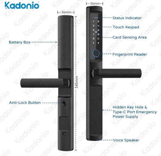 KS-952 Încuietoare Electronică Inteligentă Kadonio L952