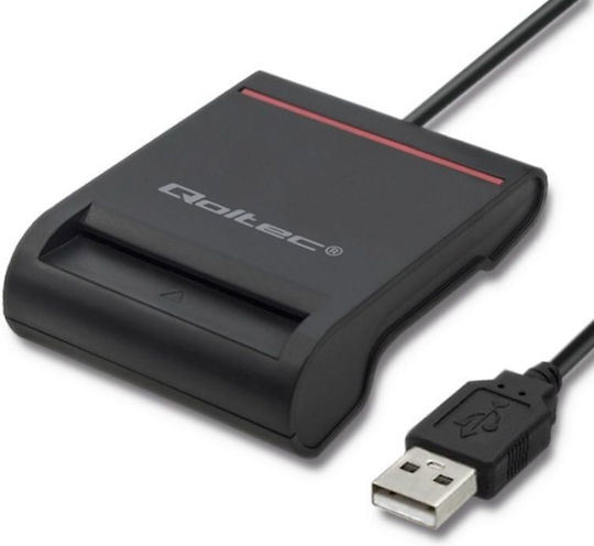 Qoltec Smart Id Chip Card Reader USB 2.0