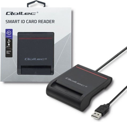 Qoltec Smart Id Chip Card Reader USB 2.0
