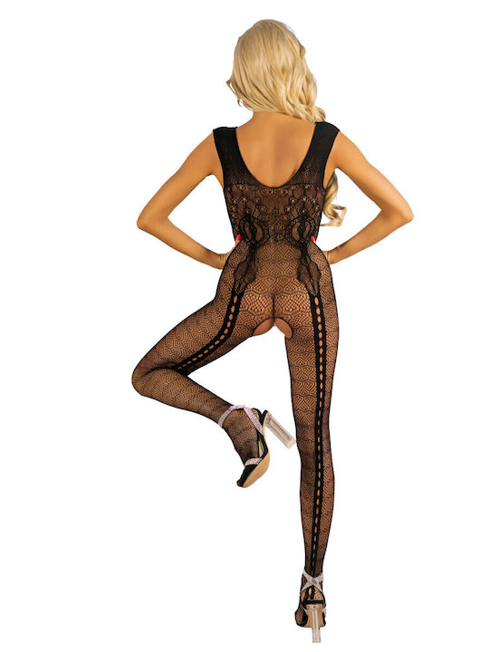Livia Corsetti Amadem Sexy Bodystocking with Open Crotch Black