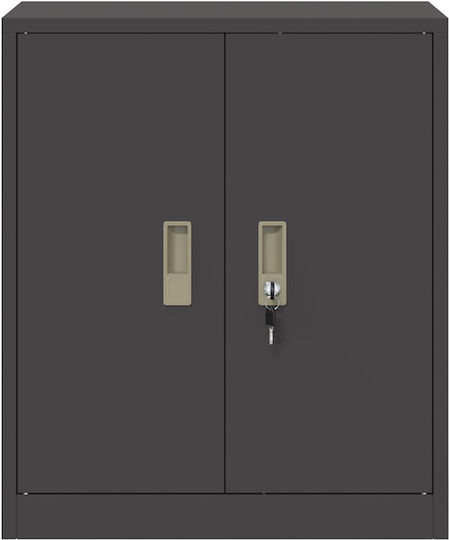 Ντουλάπι Γραφείου Μεταλλικό Μαύρο 60x40x70cm