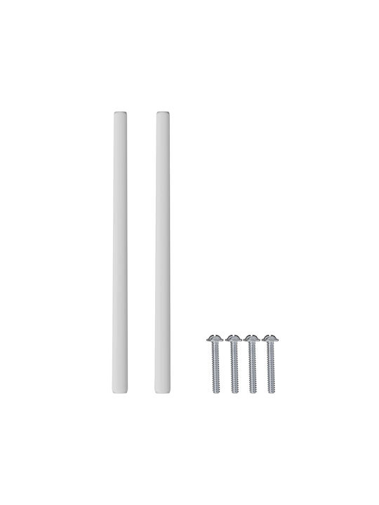vidaXL Mâner Mobilier Mânere de mobilier din Metal Argint 105.7mm (Distanța între Centre 7.4mm) 864684 12buc