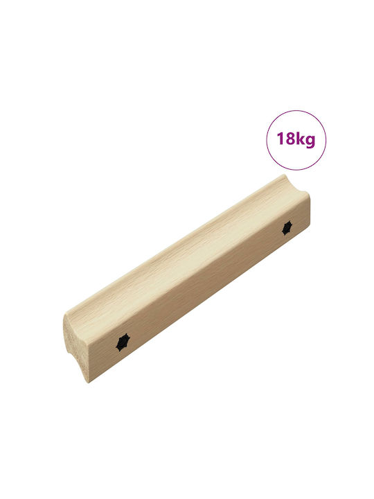 vidaXL Antique Handle Furniture made of Wooden Natural Wood Color 130mm (Center Distance 25mm) 864700 1pcs