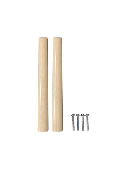 vidaXL Antique Handle Furniture made of Wooden Natural Wood Color 130mm (Center Distance 25mm) 864700 1pcs
