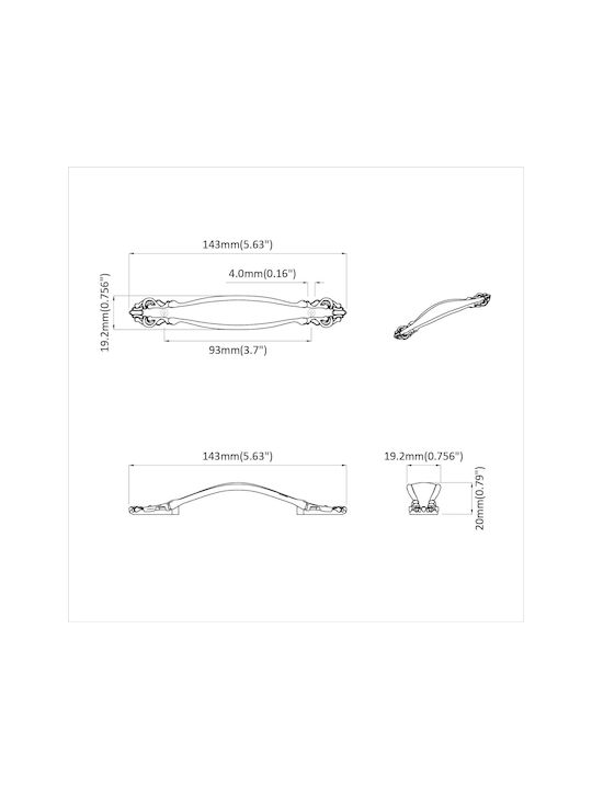 vidaXL Handle Furniture made of Metallic Gold 864719 2pcs
