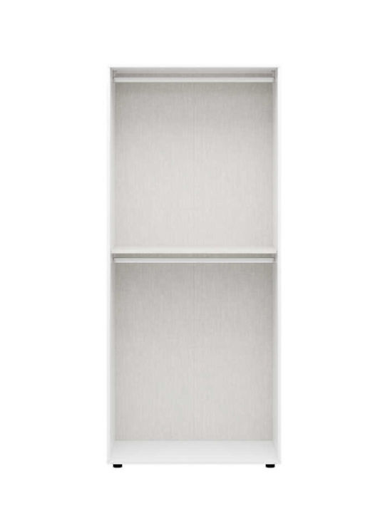 Oryana Δίφυλλη Ντουλάπα Λευκή 90x62x210cm