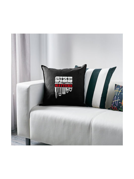 Koupakoupa Sofa Cushion Size Matters 100% Cotton Black 50x50cm