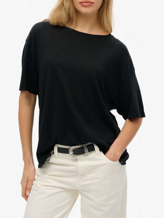 'studios Γυναικείο Oversized T-shirt Μαύρο
