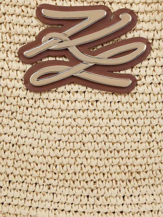 K Autograph Straw Women's Bag Tote Handbag Beige