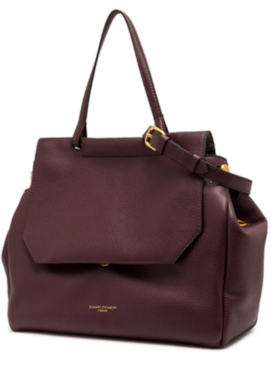 Leather Women's Bag Shoulder Burgundy