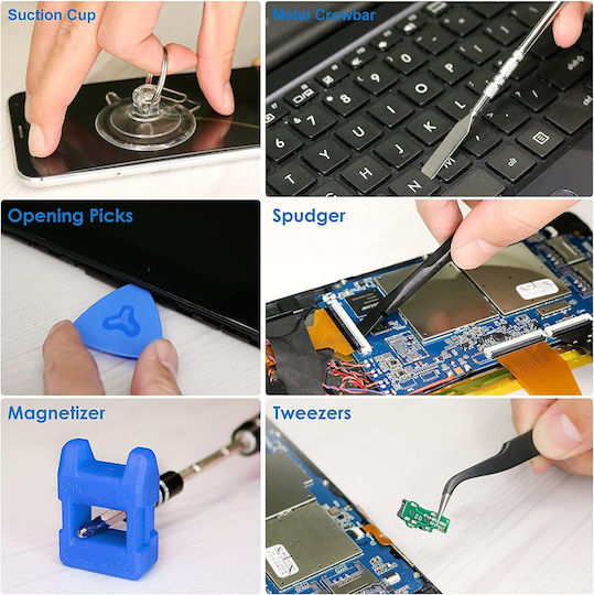 Screwdriver Set 142 Pieces Precision Screwdriver for Electronic Devices Magnetic Repair Kit 120 Bits Phone Macbook Computer Laptop PC Tablet