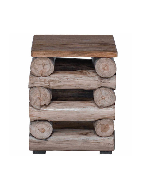 vidaXL Coffee Table from Solid Wood Natural M30xL30xH38cm