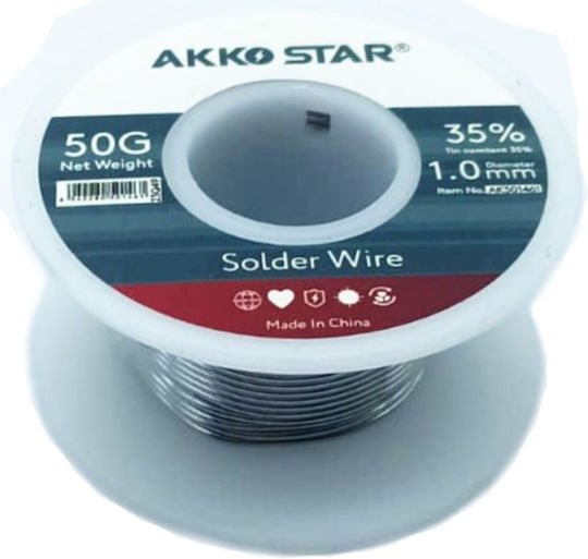 Akko Star A35 Soldering Wire Solder Wire 1.0mm 50g Flux 35% Sn