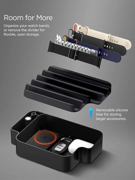 Spigen S340 Зарядно за Apple Watch Черен
