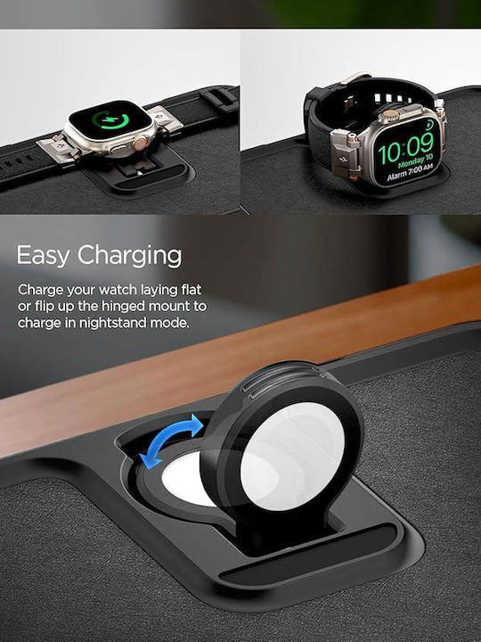Spigen S340 Зарядно за Apple Watch Черен