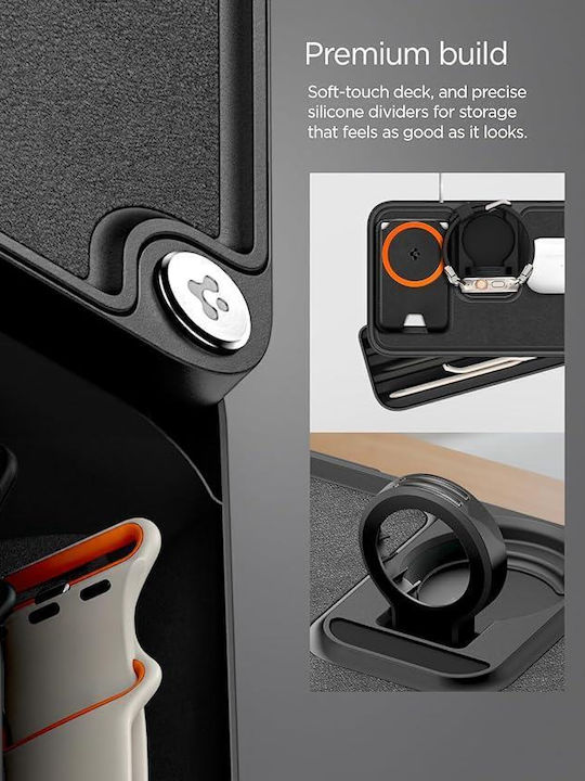 Spigen S340 Зарядно за Apple Watch Черен