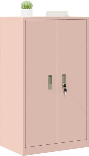 Ντουλάπι Γραφείου Μεταλλικό Ροζ 60x40x90cm