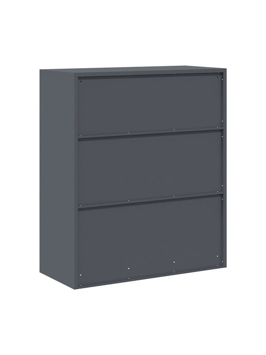 Ντουλάπι Γραφείου Μεταλλικό Ανθρακί 90x40x105cm