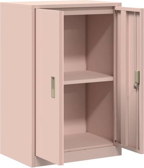 Dulap De Depozitare Pentru Birou Metalic Roz 60x40x90cm