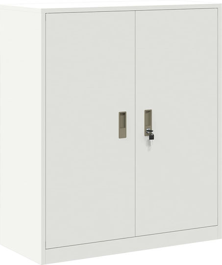 Ντουλάπι Γραφείου Μεταλλικό Λευκό 90x40x105cm