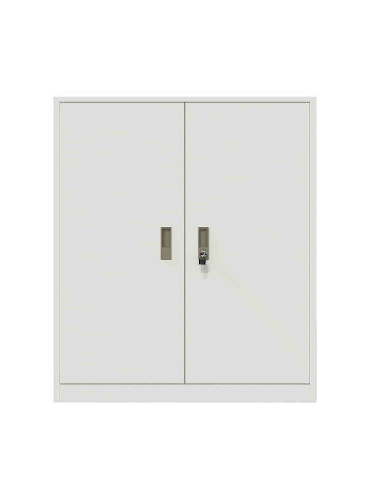 Cabinet de Birou Metalic Alb 90x40x105cm