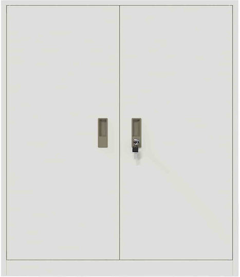 Ντουλάπι Γραφείου Μεταλλικό Λευκό 90x40x105cm