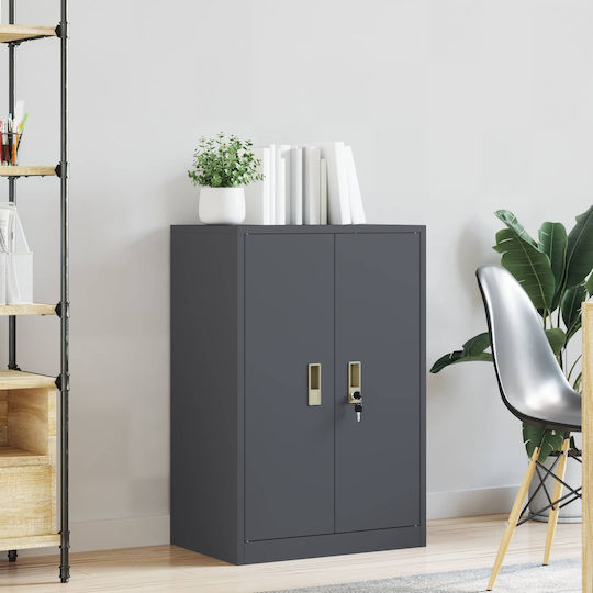 Dulap Cabinet De Birou Metalic Antracit 60x40x90cm