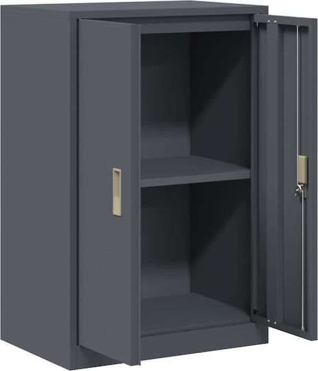 Dulap Cabinet De Birou Metalic Antracit 60x40x90cm