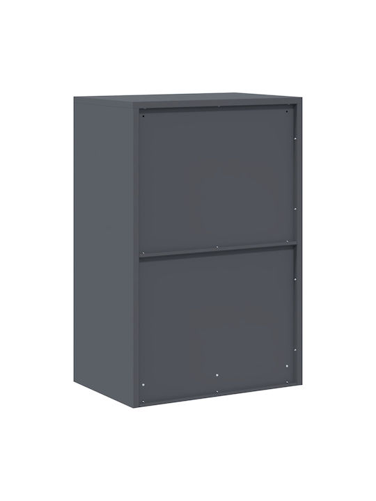 Office Storage Metal Cabinet Charcoal L60xW40xH90cm