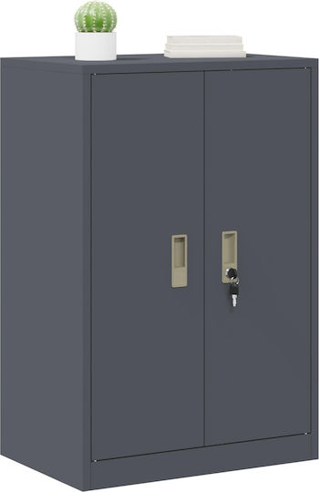 Dulap Cabinet De Birou Metalic Antracit 60x40x90cm