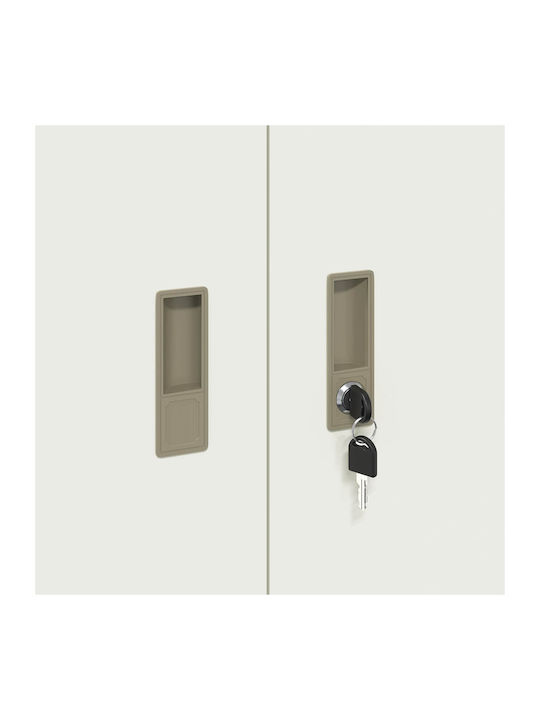 Cabinet de Birou Metalic Alb 90x40x90cm