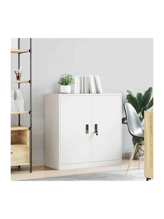 Cabinet de Birou Metalic Alb 90x40x90cm
