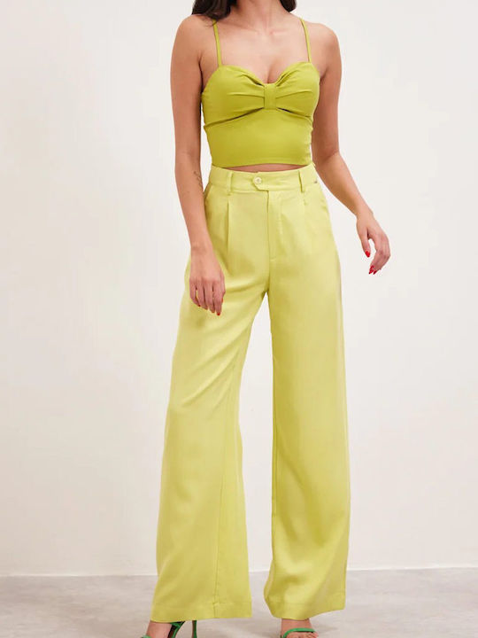 Camber Women's Blouse Corset with Straps Green