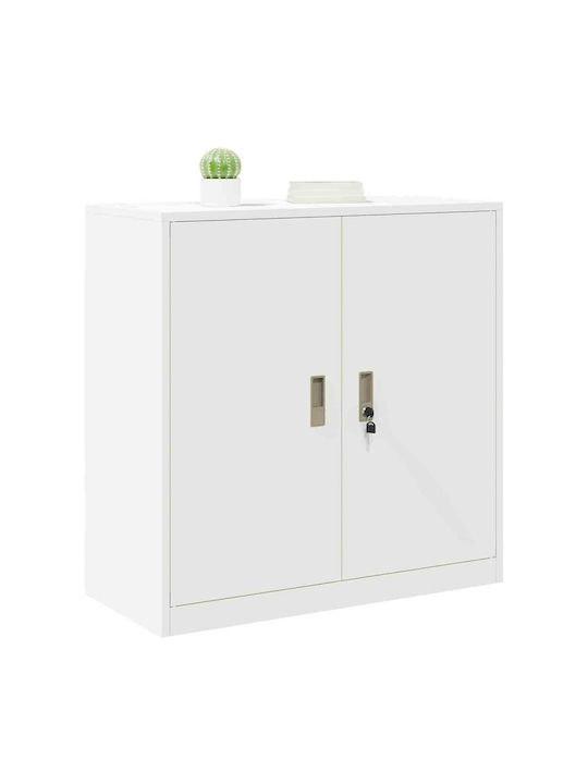 Cabinet de Birou Metalic Alb 90x40x90cm