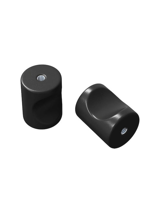 vidaXL Knob Furniture made of Metallic Black 864746 2pcs