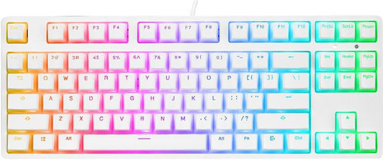 Rampage Ghost Gaming Mechanical Keyboard Tenkeyless with Huano Red switches and RGB lighting (English US) White