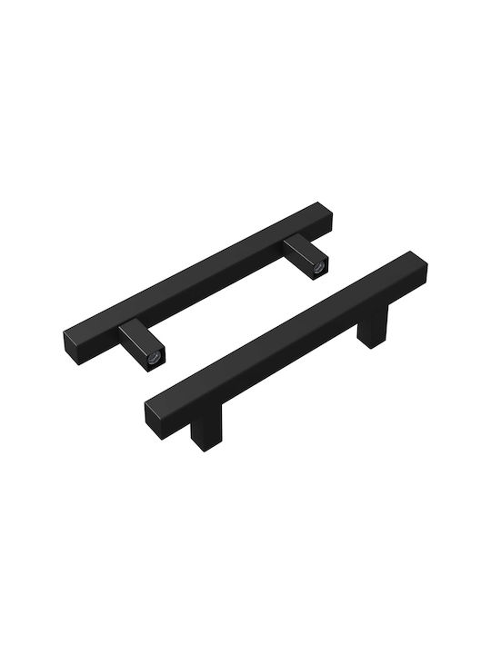 vidaXL Knob Furniture made of Metallic Black 864722 2pcs