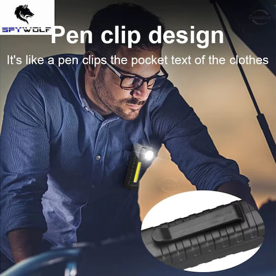 Rechargeable Work Light with Extension Cord LED with Brightness up to 2900lm Lens