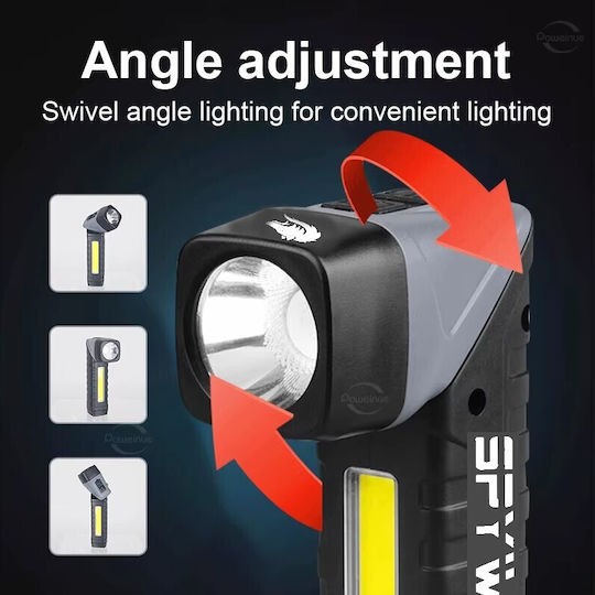 Rechargeable Work Light with Extension Cord LED with Brightness up to 2900lm Lens