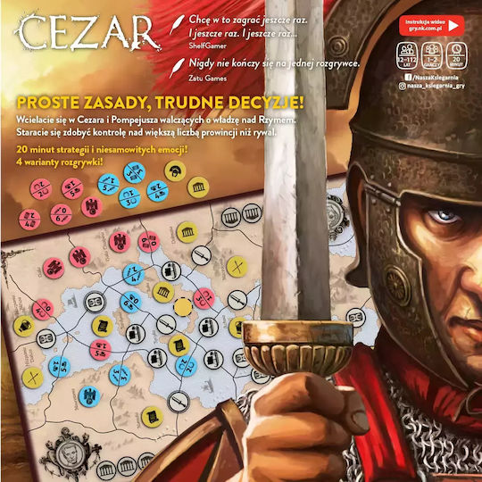 Board Game Caesar for 1-2 Players 14+ Years Old (PL) Nasza Ksiegarnia