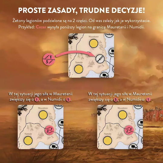Board Game Caesar for 1-2 Players 14+ Years Old (PL) Nasza Ksiegarnia