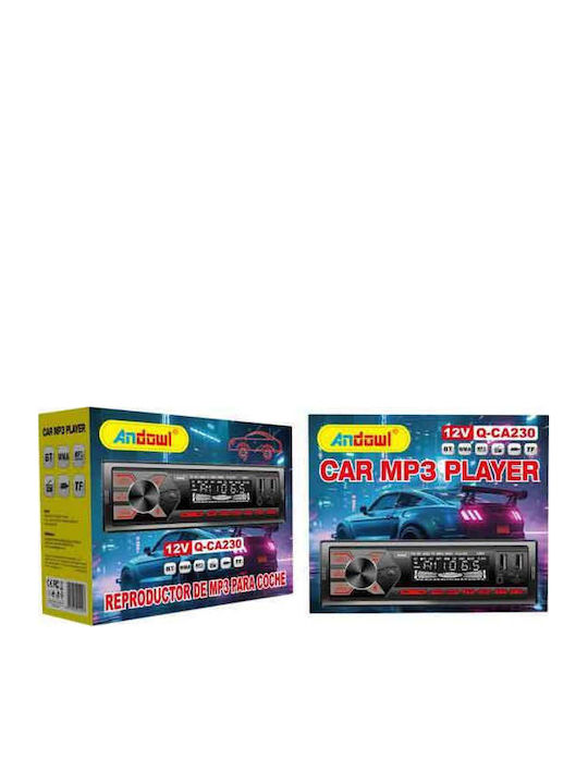 Andowl Sistem Audio Auto 1DIN (Bluetooth/USB/AUX)