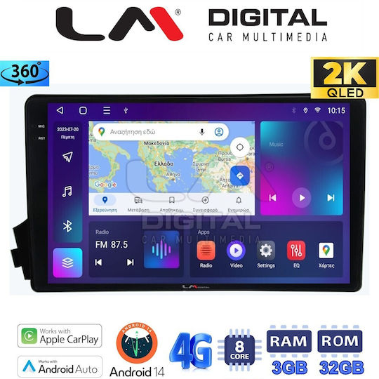 LM Digital Auto-Audiosystem für Ssangyong Actyon / Kyron 2006>2015 (Bluetooth/USB/WiFi/GPS/Apple-Carplay/Android-Auto)