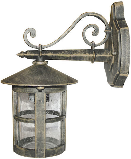 Aca Wall-Mounted Outdoor Lantern E27 IP45 24.2x30εκ.