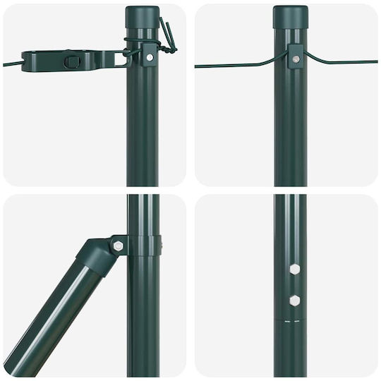 vidaXL Garden Fencing Material 26pcs Green