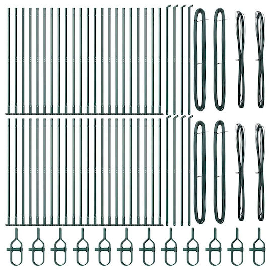 vidaXL Garden Fencing Material 52pcs Green