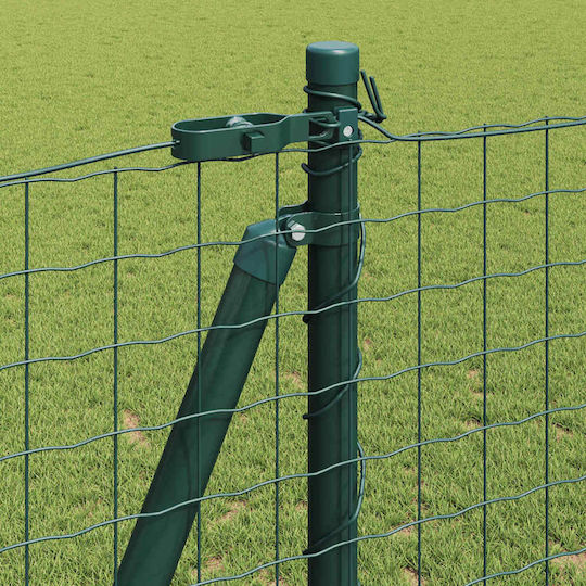 vidaXL Придържащ клипс за Ограда на Градина от Стомана 3.2x3.2бр 26бр Green